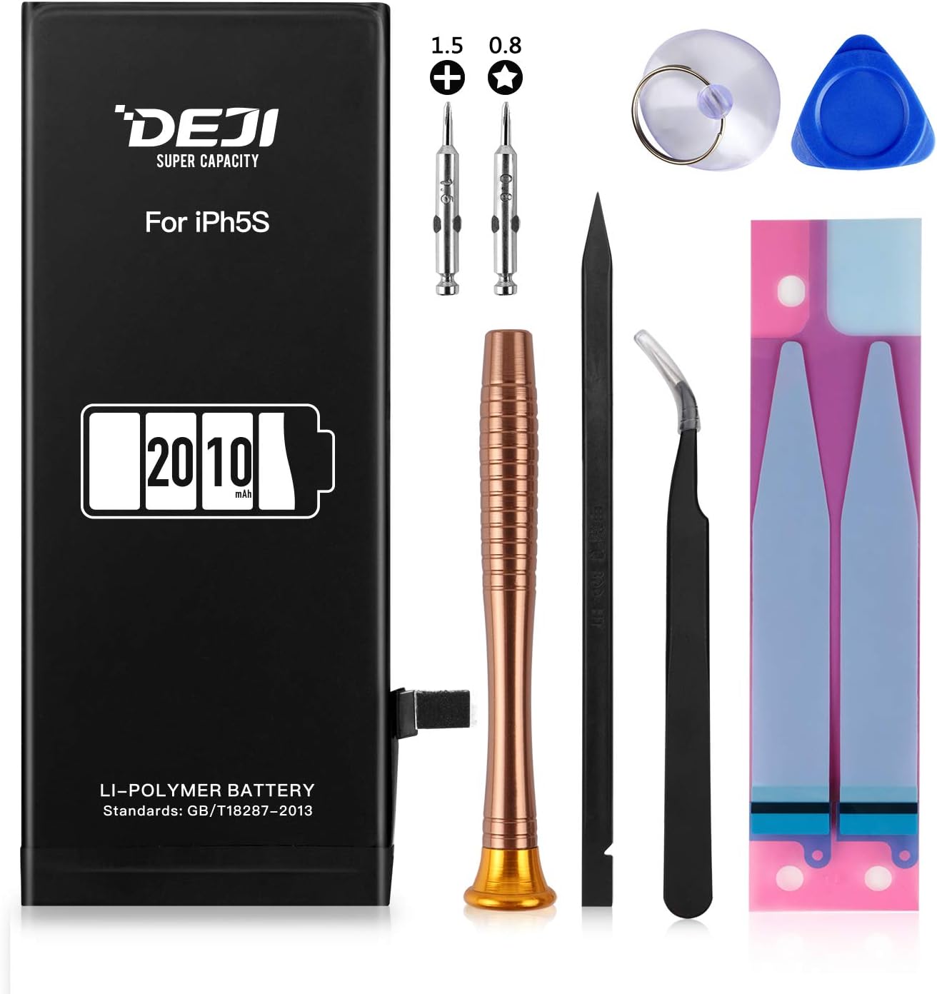 Battery for iPhone 5S and 5C, 2010mAh High Capacity Replacement Battery kit for 5S & 5C, with Complete Repair Tools and Instructions -[2 Year Warranty]