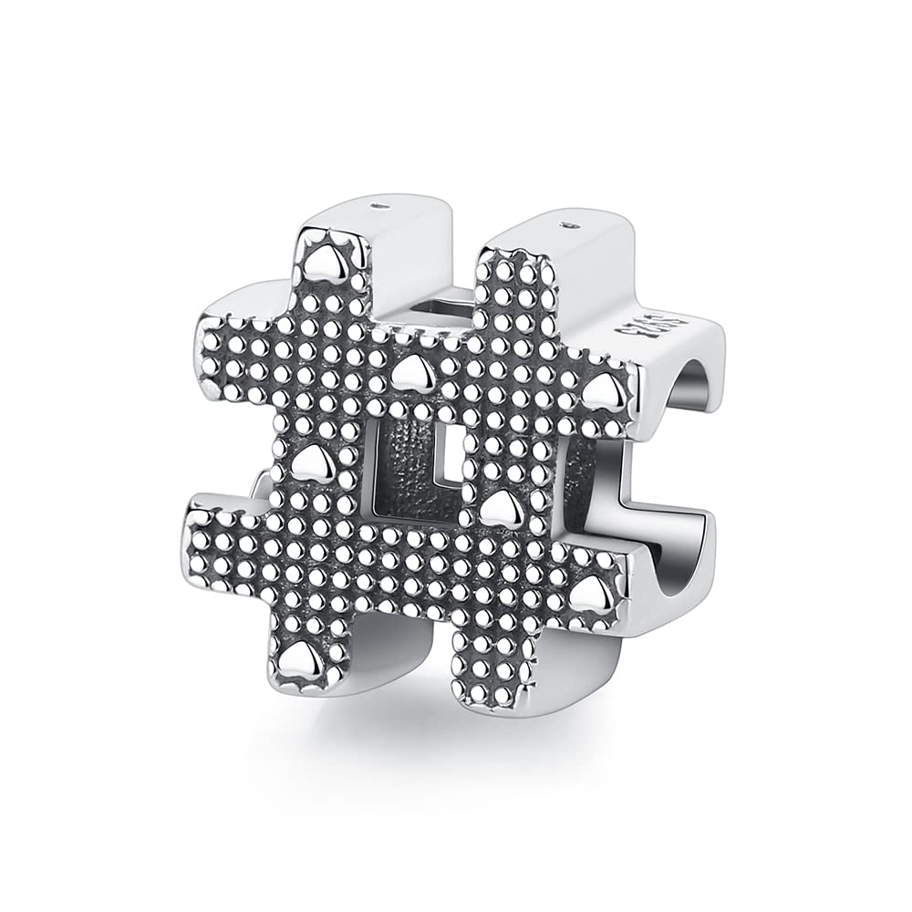Nbsameng 925 Sterling Silver Charm for European Bracelet and Necklace Symbol#