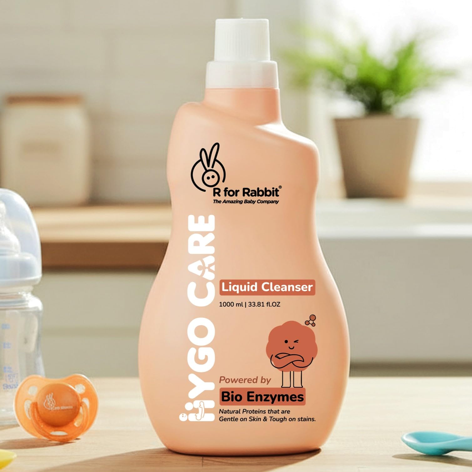 R for Rabbit Hygocare Baby Liquid Cleanser 1000 ml Anti-Bacterial Kills Residue-Free Eco-Friendly Bio-Enzymes Supports Healthy Sensory Exploration Cleanser for Bottles, Nipples, Toys-image-20