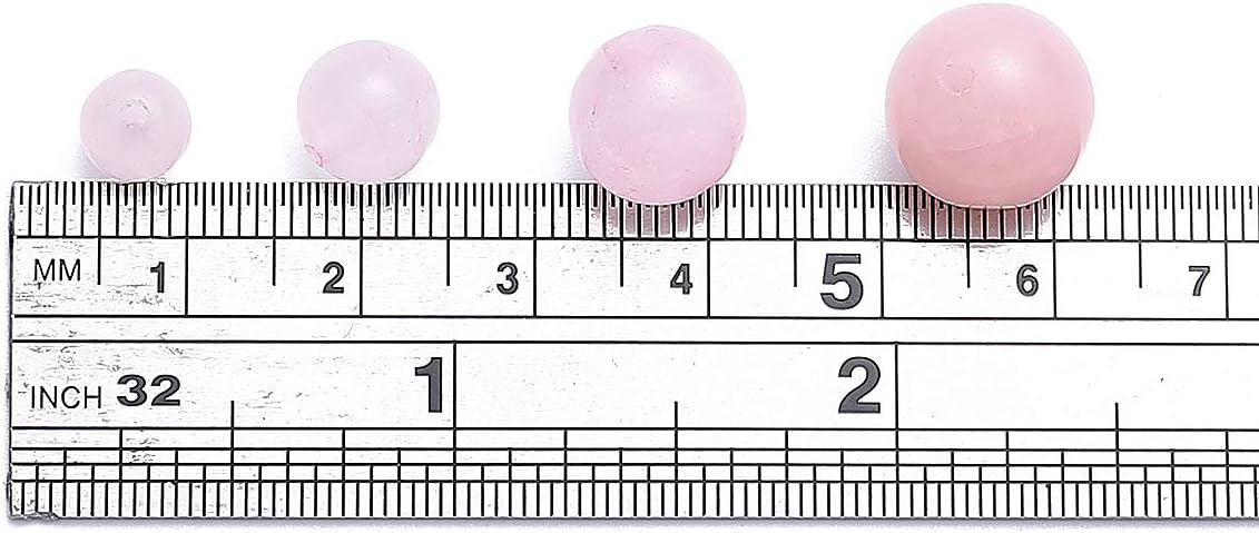 Natural Rose Quartz Crystal Stone Round Loose Semi Gemstone Beads for Jewelry Making 4MM 89PCS Rose Quartz Crystal 4mm