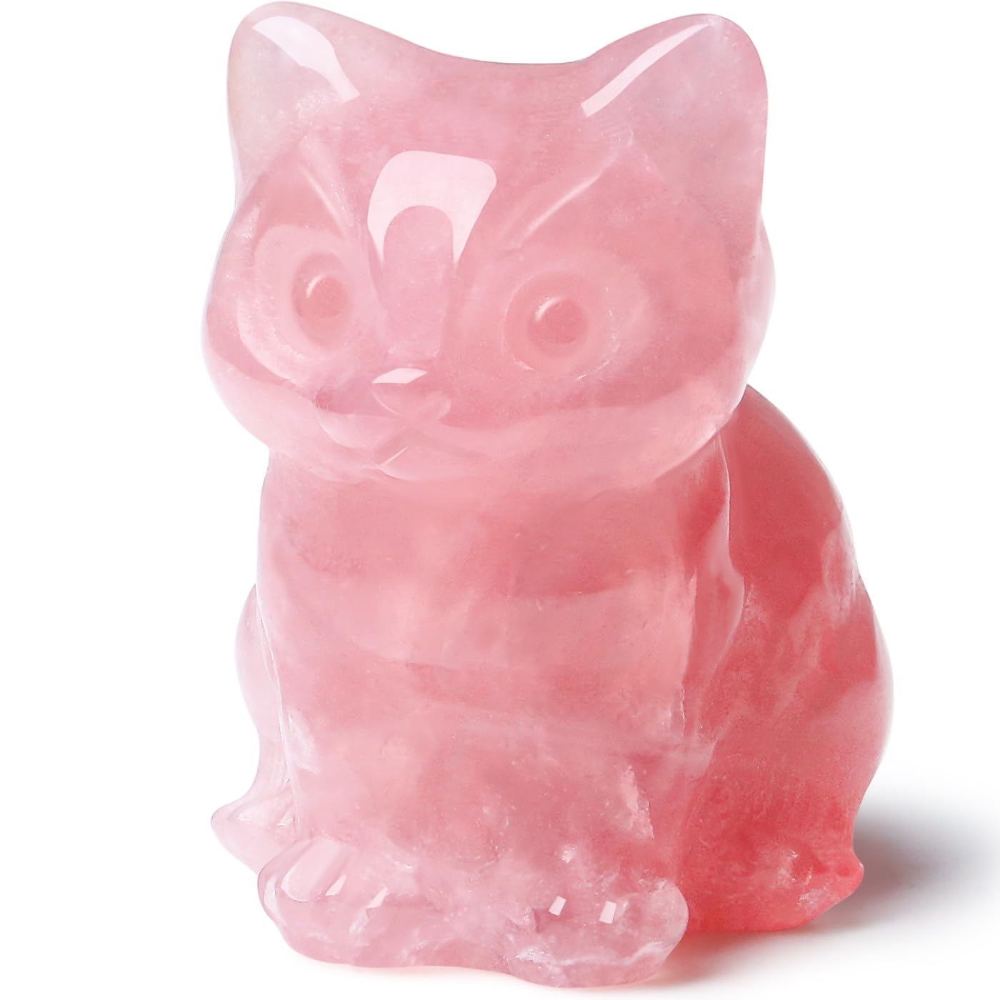 Rose Quartz Cat Crystal Figurine