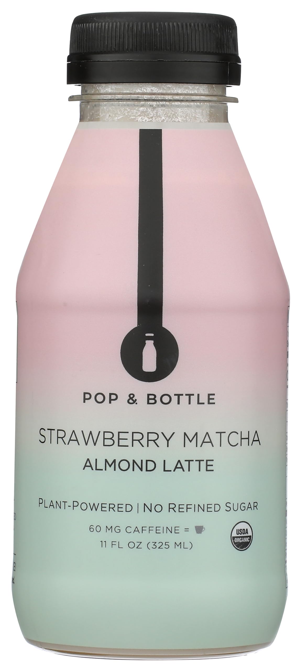 POP AND BOTTLE Organic Strawberry Matcha Almond Latte 11 FZ