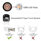 Arcfox H Type LED Track Light Head 9W 3000K Warm White ETL Multi Adjustable Angle 3 Wire Single Circuit Dimmable Track Lighting for Kitchen Dining Room Wall Art Exhibition (6 Pack, Black)