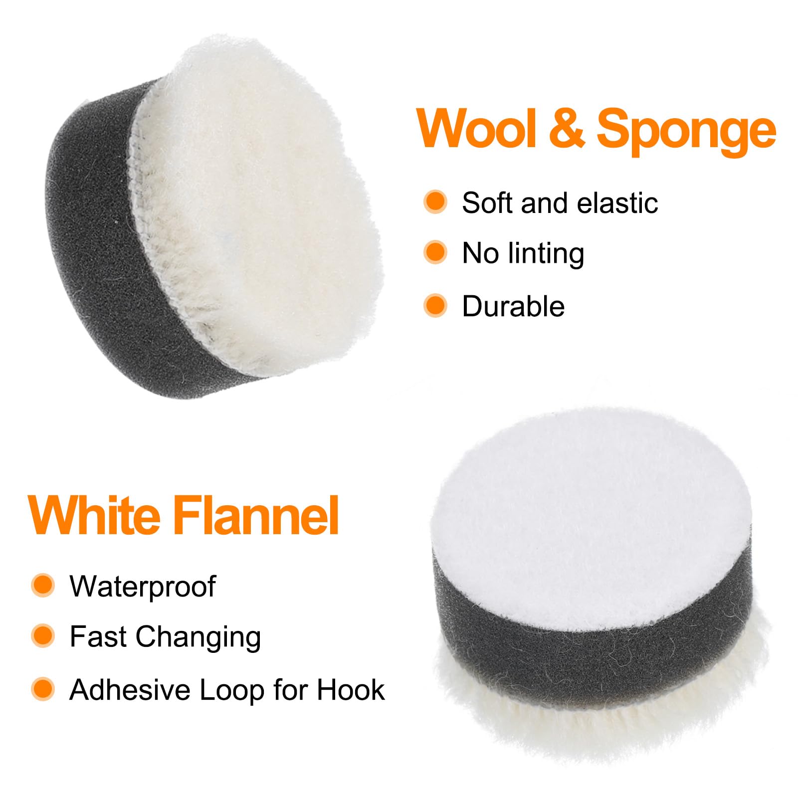 Wool Felt Polishing Pads - 8 Pack for Orbital Buffers -4