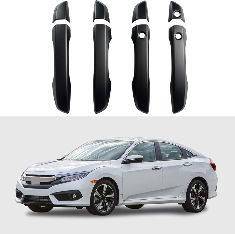 Capa de acabamento para maçaneta externa BENXUTO Honda Civic 10ª geração com smart keyhole – 4 unidades