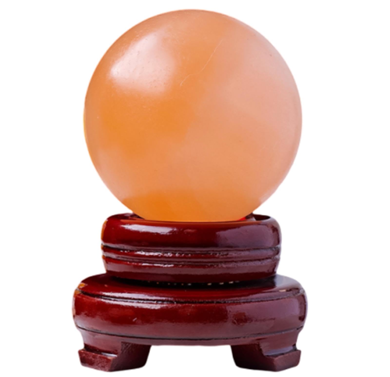 BJXKHFPIV Crystals Orange Crystal Ball Gemstone Sphere Sculpture Figurine Polished Feng Shui Divination Sphere Home Ornaments,65-70mm
