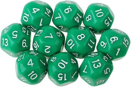 Miniatura 4 de 10 piezas de 16 caras D16 de acrílico Dados de mesa Juego de mesa Accesorios Juguetes para educación o suministros escolares (color  morado)