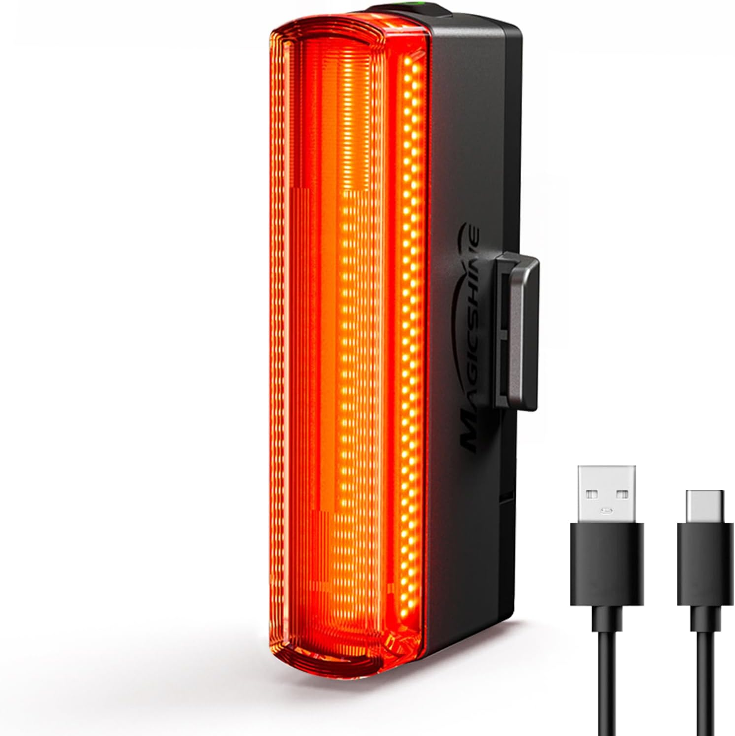 Magicshine SEEMEE 50 Bike Tail Lights, USB-C Rechargeable Rear Bike Lights, AUTO Group-SYNC | IPX6 Waterproof | Seat Post-Mount | 5 Mode Night & Daytime Bicycle Back Light for Road Urban Cyclist