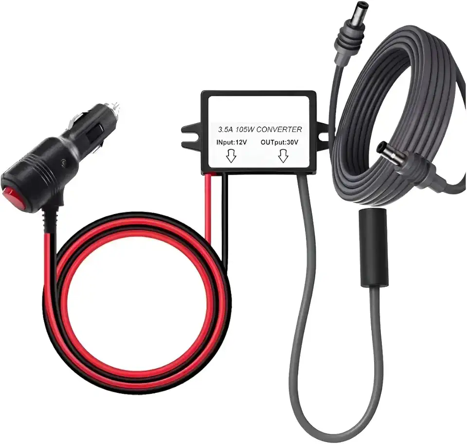 Adaptador Veicular 12V para Starlink Mini | Conversor Step-Up 12V para 30V 3,5A | Fonte Automotiva para Carro, Camper e Motorhome