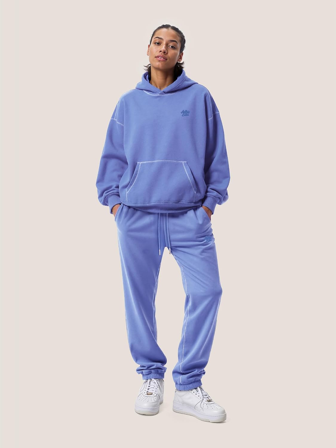 Aelfric Eden Womens 2 Piece Outfits Fleece Sweatsuit Lounge Sets Track Suits Sweat Matching Jogger Pants 2025 Fall