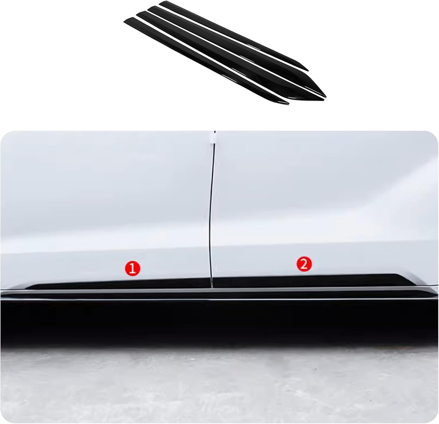Car Accessories Body Side Door Molding Strip Trim Compatible with Toyota Sienna 2021 2022 2023 2024 (Carbon Fiber Style A) 4PCS ABS