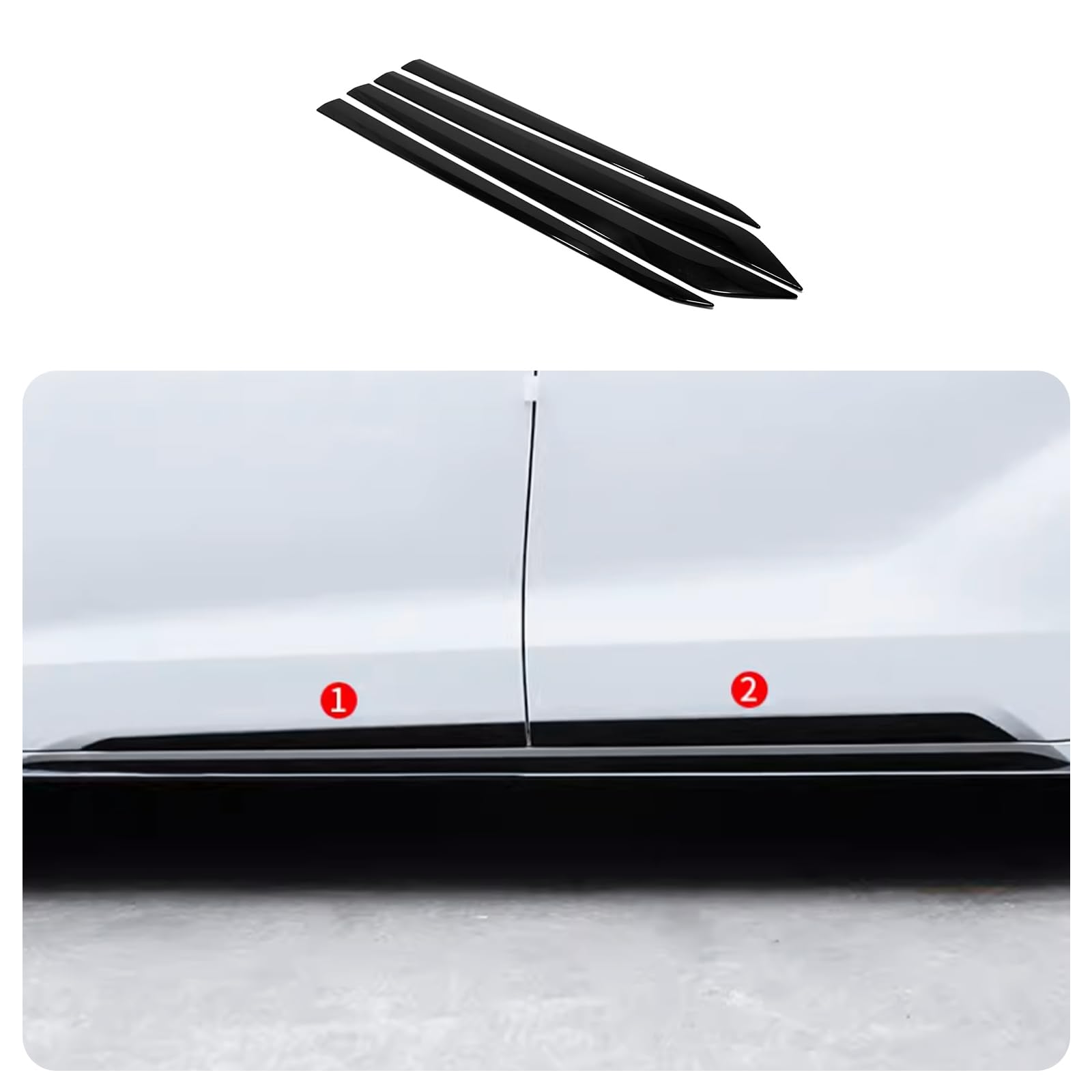 Striscia di modanatura per portiera laterale del corpo compatibile con Toyota Sienna 2021 2022 2023 2024 (nero A) 4 pezzi ABS