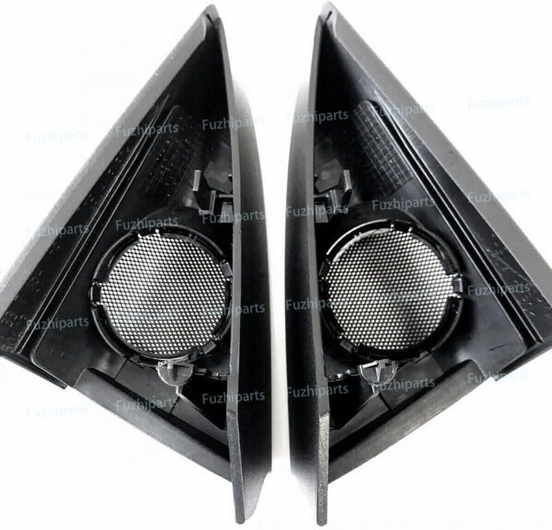 1 Pair Car Front Left and Right Door Tweeters Triangle Speakers Cover Panel Trim Frame Mount for BMW 3 Series E92 E93 2006 07 08 09 10 11 12 13