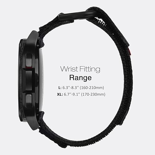 Miniatura 6 de Compatible con Samsung Galaxy Watch 3 de 1.772 in, correa deportiva de nailon resistente con diseño de bucle tejido, correa de repuesto resistente