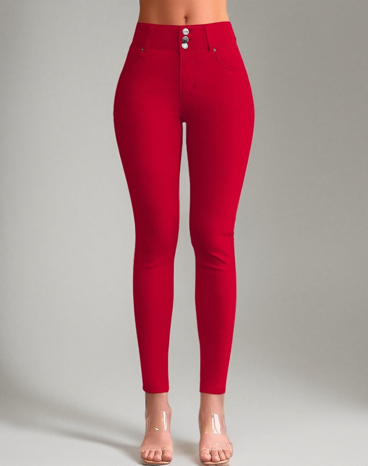 roswear Women’s High Waisted Stretchy Skinny Curvy Jeans Tummy Control Jeggings - Image 9