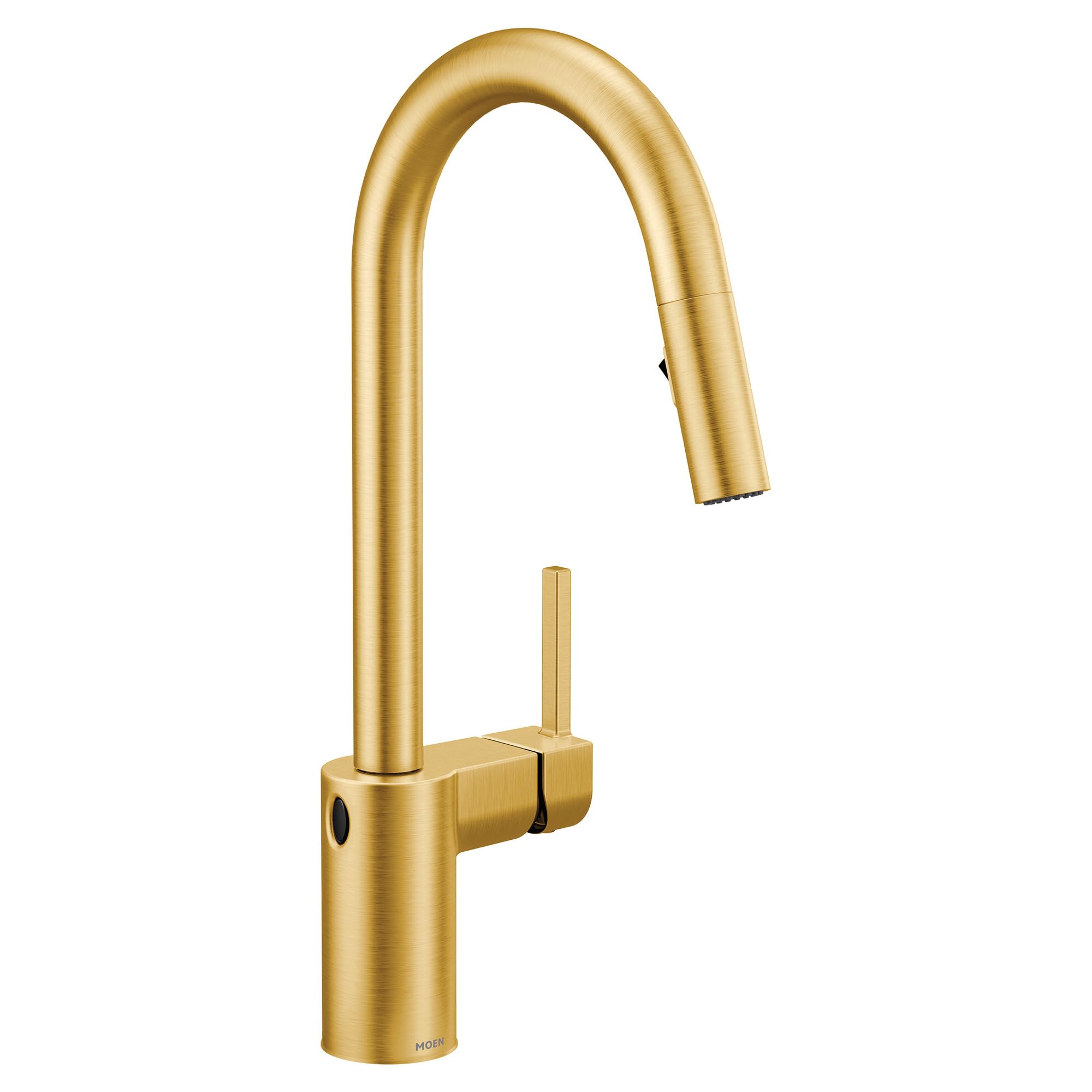 Moen Align MotionSense wave touchless kitchen faucet in brushed gold finish