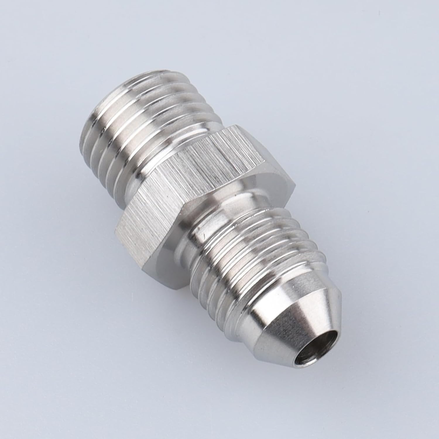 AC PERFORMANCE Male M12 x 1.25 Metric Thread to -4 AN Adapter Stainless Steel