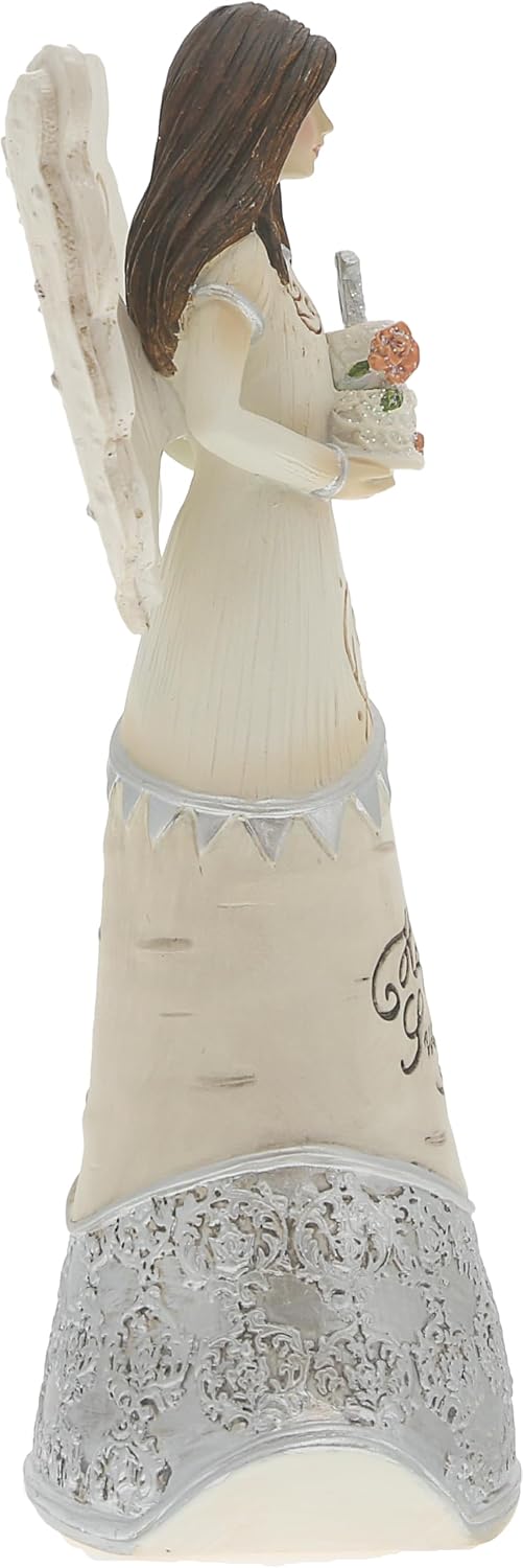 Pavilion - Happy Sweet 16 - Angel Figurine Holding a Birthday Cake 6 Inches,Silver image 3