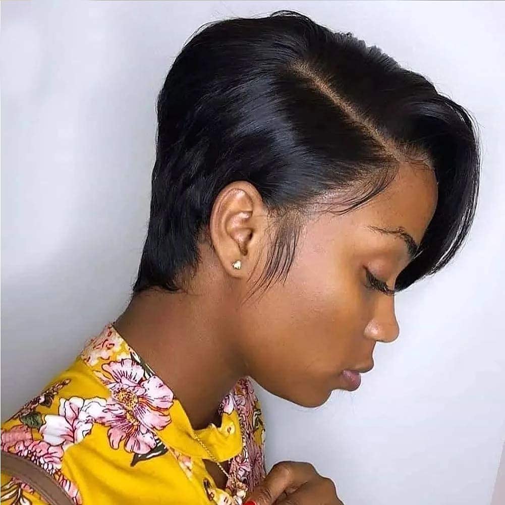 Pixie Cut Lace Front Wigs Human Hair 13x4x1 Straight Bob Wigs For Black Women Pre Plucked With Baby Hair