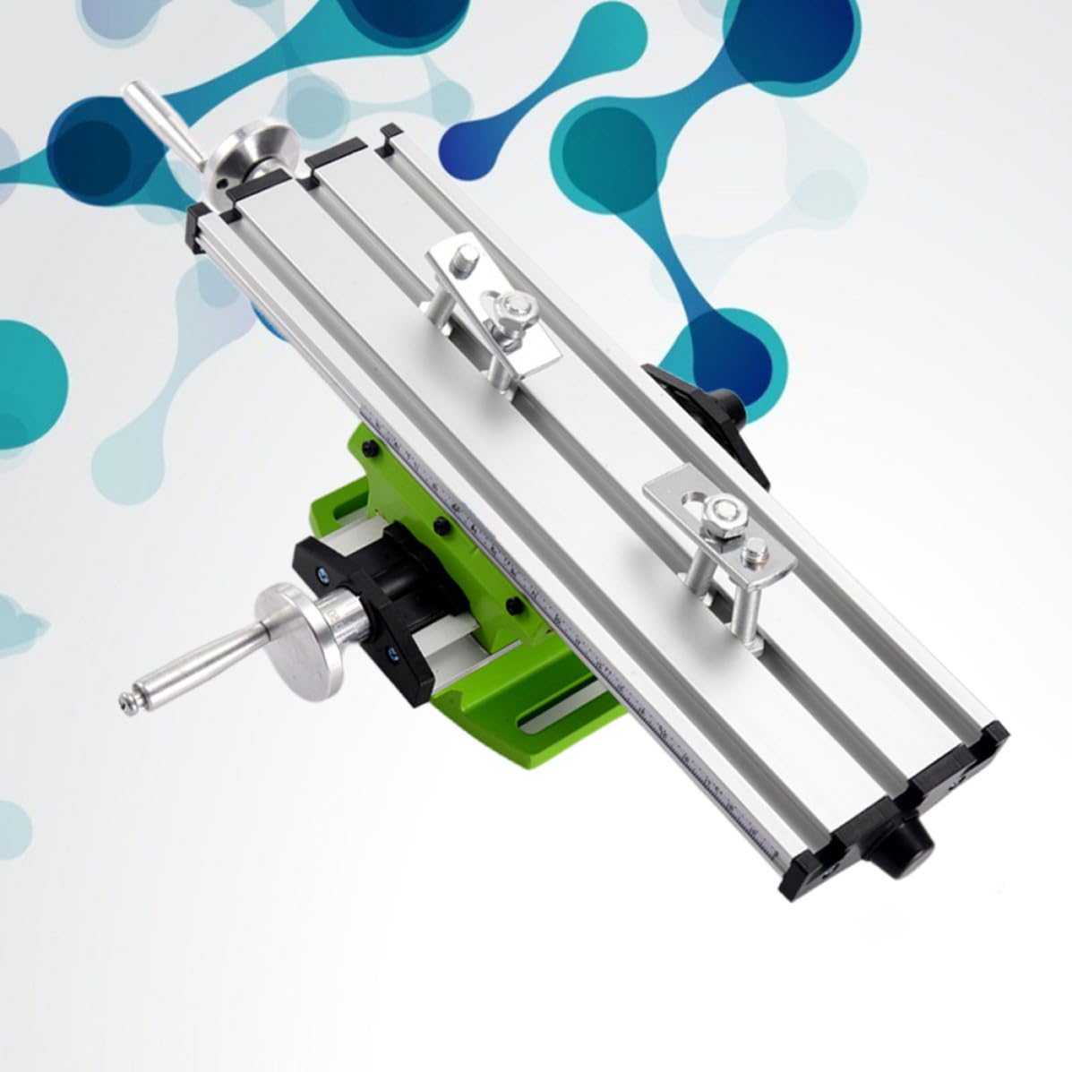 Supporto per Trapano a Mano ad Alta Precisione, Supporto Trapano da Banco in Lega di Alluminio, Argento e Verde Chiaro, per Fissare Trapani Elettrici e Foratura Precisa