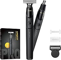 Vista 1 de Xpert T Styling Electric Shavers for Face, Beard Trimmer & Body Groomer Kit, Fast Charging Razor with 0.4-9mm Adjustable Comb 2 Body Guards