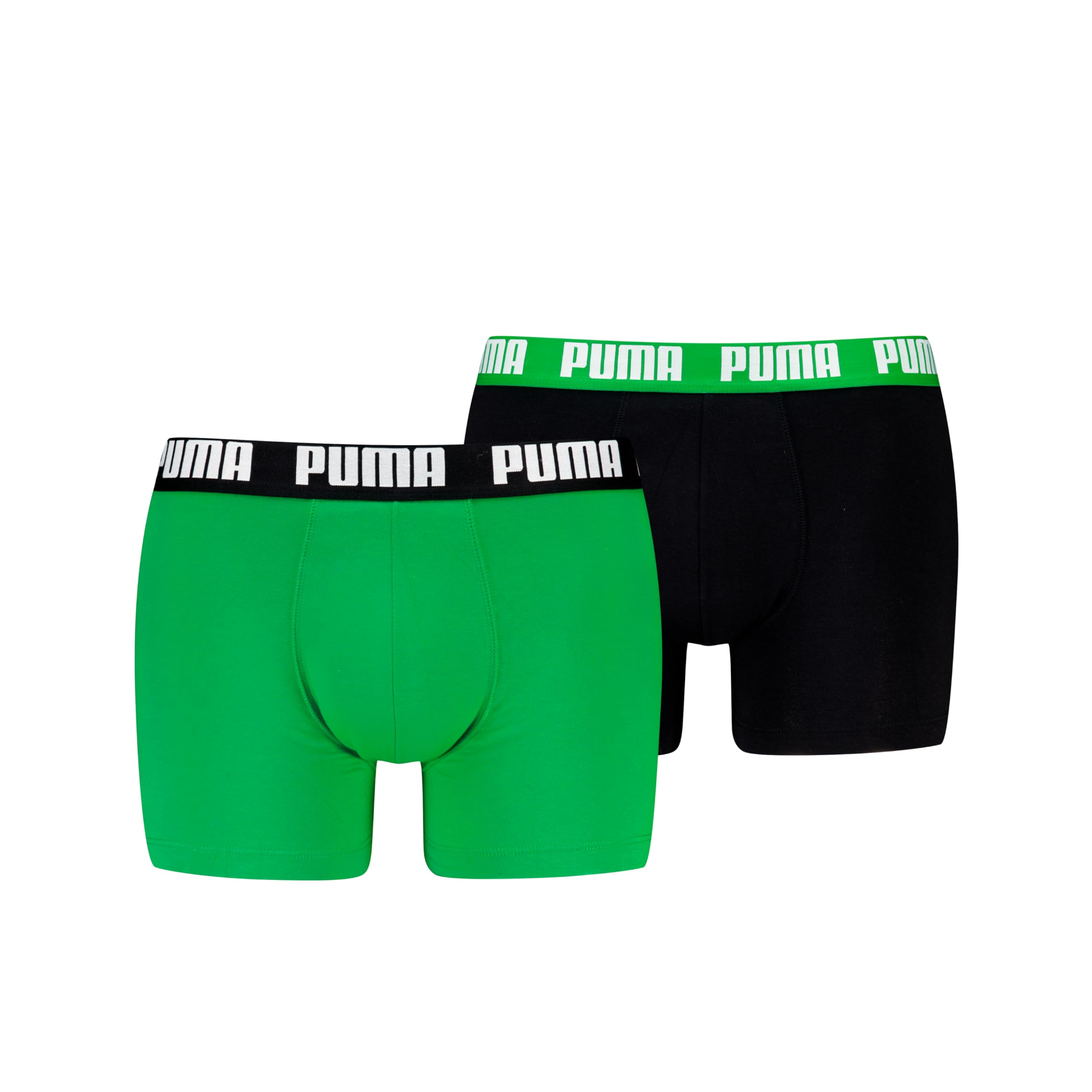 PUMA Men's Basic Boxer Shorts, Green Combo, L