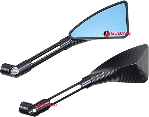 Miniatura 6 de Espejos laterales retrovisores de aluminio para motocicleta, M8 M10, CNC, color negro, para Yamaha Dirt bike XT660  WR250  WR125  XT125  Scooter