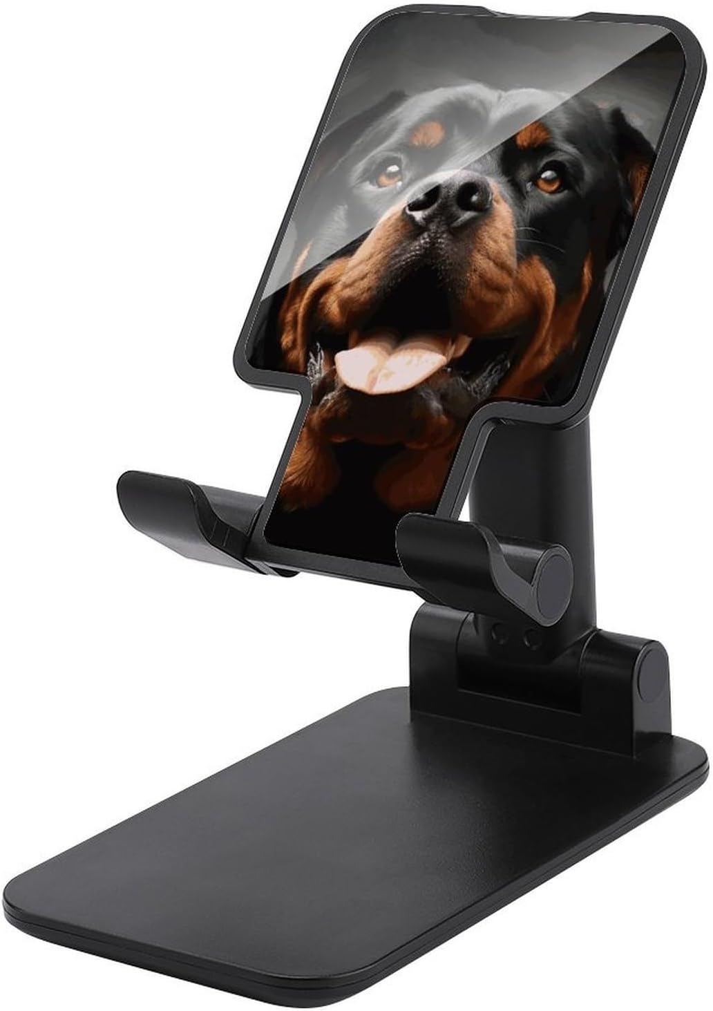 Cool Rottweiler Dog Art Folding Cell Phone Stand, Portable Phone Holder