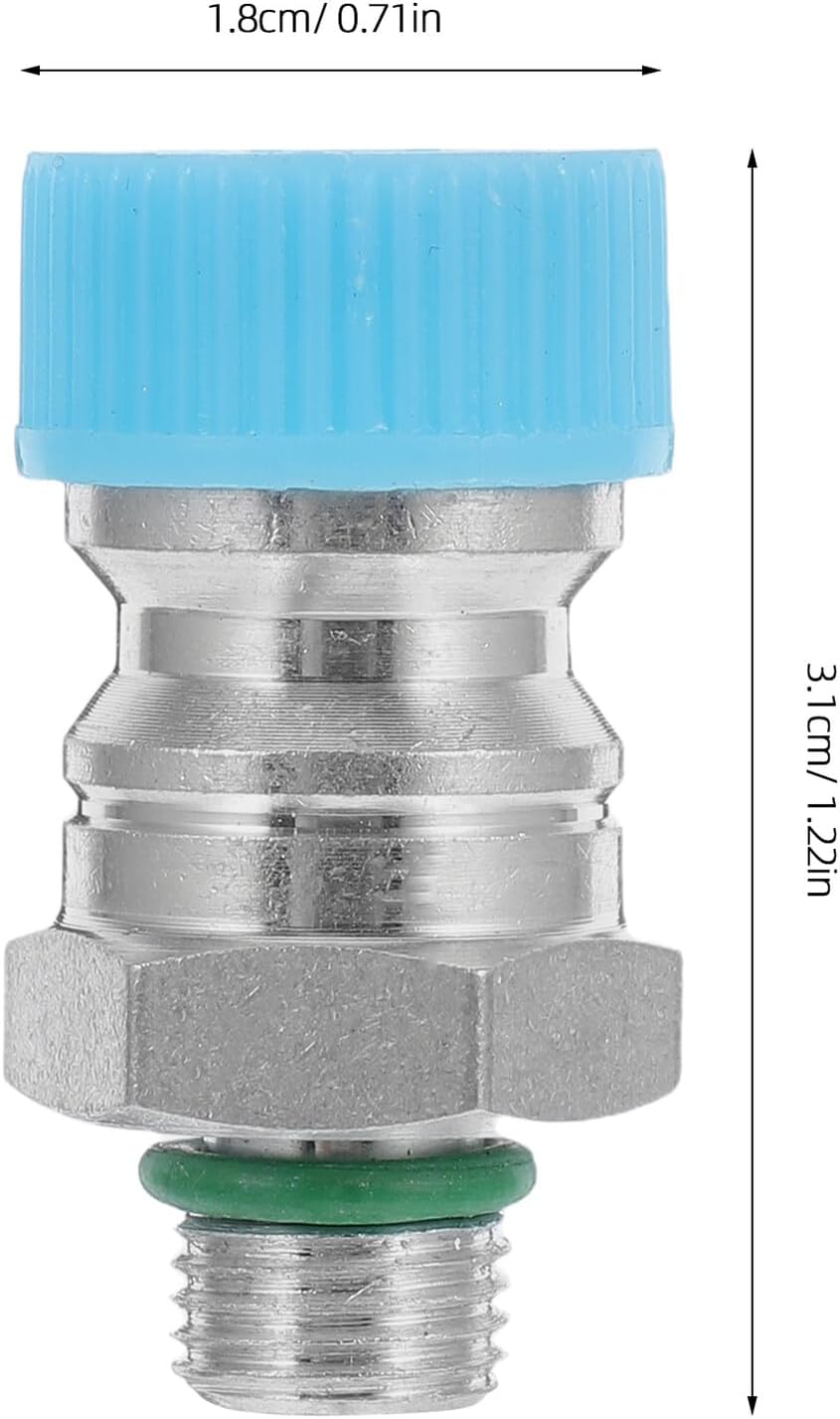 Alipis 2pcs Aluminum Alloy Universal Ac Valve Core Replacement Kit for R134a Car Air Conditioning System, High-pressure Cooling Valve Connector Repair Accessory for Automotive Air