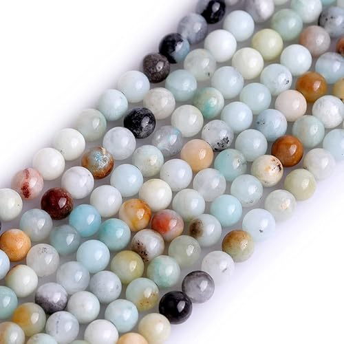 Miniatura 224 de GEM-Inside - Cuentas sueltas de piedra de lava negra natural de 0.315 in para hacer joyas, 15 pulgadas Cordierita de grado A