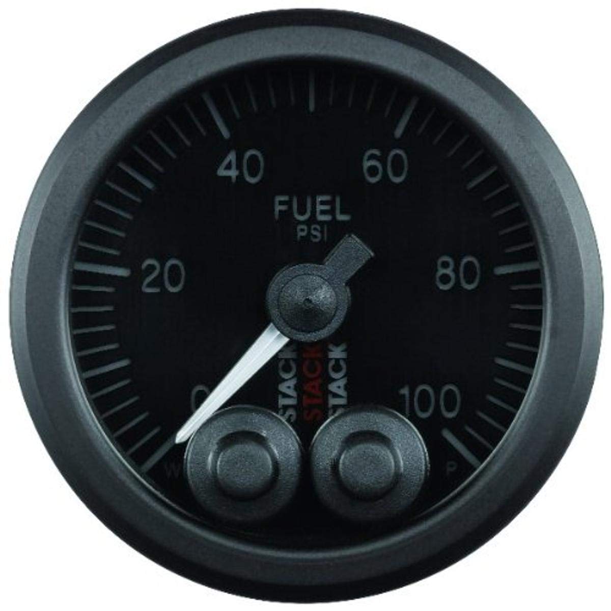 Stack ST3506 ProControl Black 52mm 1/8" NPTF Male 0100 PSI Fuel