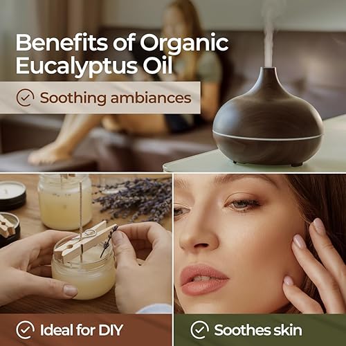 Miniatura 4 de Gya Labs Aceite esencial de eucalipto orgánico certificado por USDA para difusor, 100% aceite de eucalipto natural puro orgánico para piel, cabello,