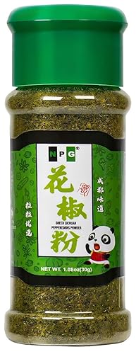 Polvo molido de pimienta Sichuan verde de alta calidad, 1.08 onzas, una especia extra adormecedora, ingredientes esenciales para pescado de pimienta