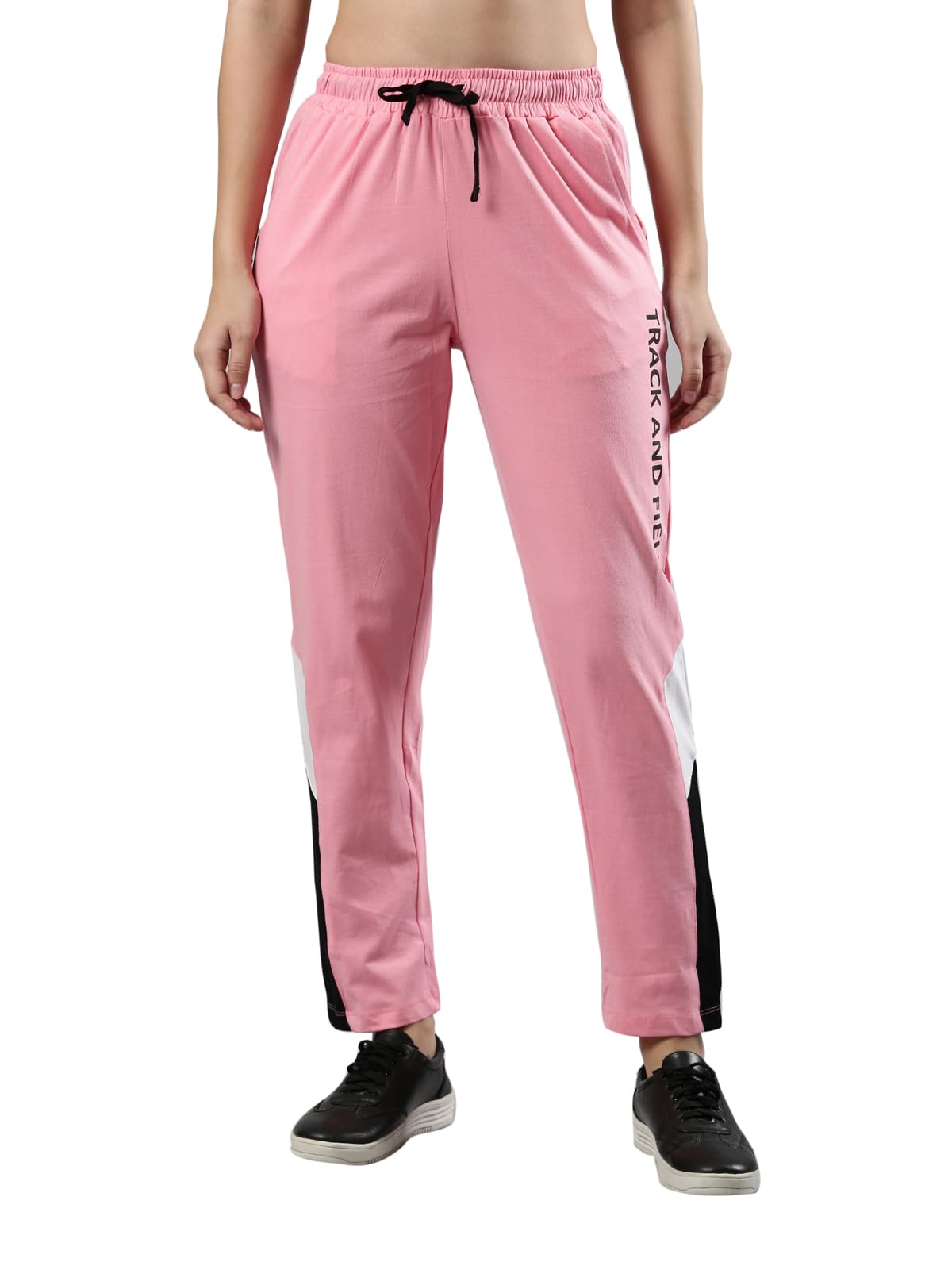 femmora Relax Fit Track Pant with Abstract Print, Breathable Soft Cotton Fabric with Drawstring Waistband Closure and 2 Side Pockets, for Women,Pack of 1-picture-47