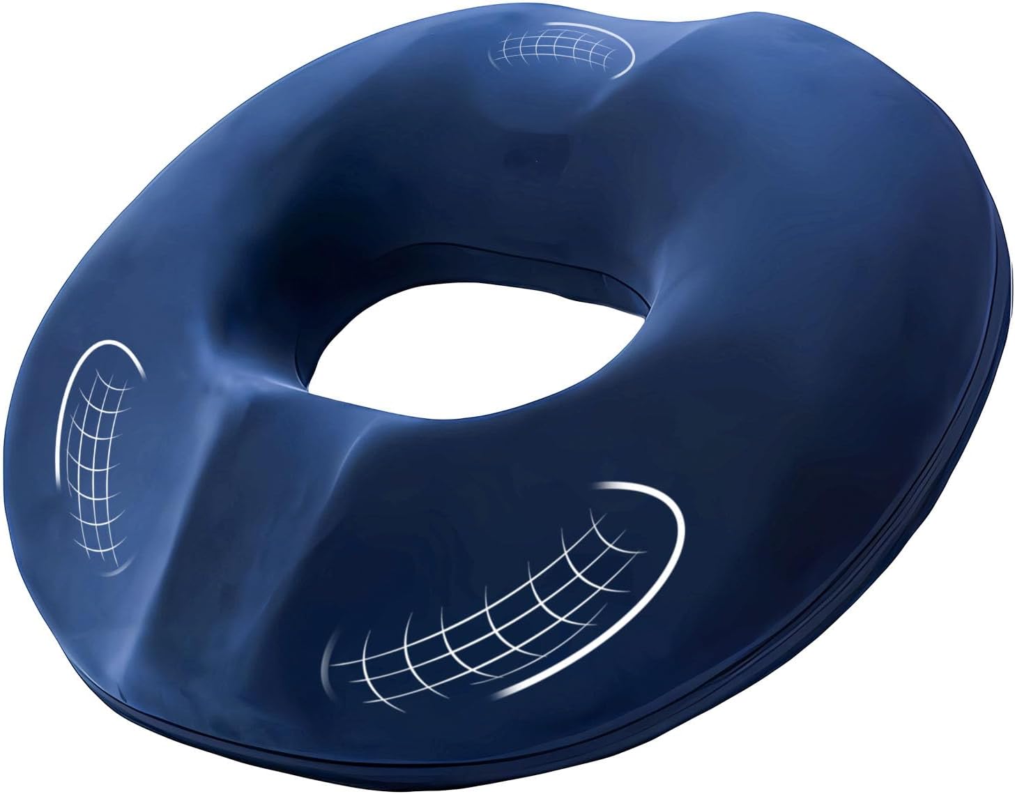 Donut Pillow Memory Foam Tailbone Pillow Seat Cushion Massage Chair Pad Orthopedic Pillow for Car Office Hip Push Up Yoga Hemorrhoids (Blue)