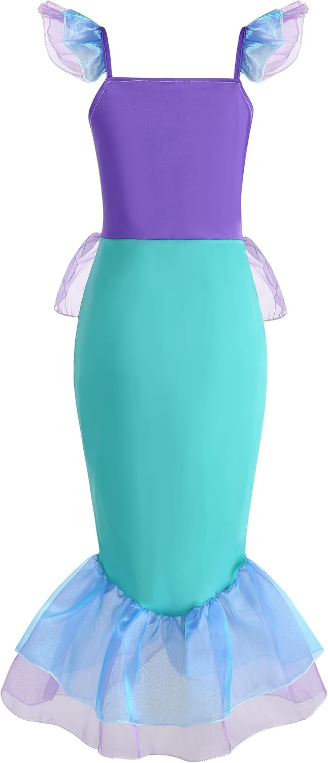 Princess Costume for Little Girls Cosplay Princess Dress Birthday Party Halloween Christmas 3-10Y
