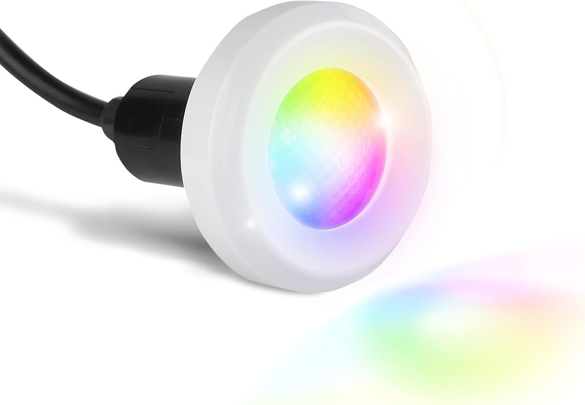 S.R.Smith Treo LED Pool Light – 12 Volt White | Color-Changing Underwater Lighting for Inground Pools and Spas, Compatible with PoolLUX Light Control