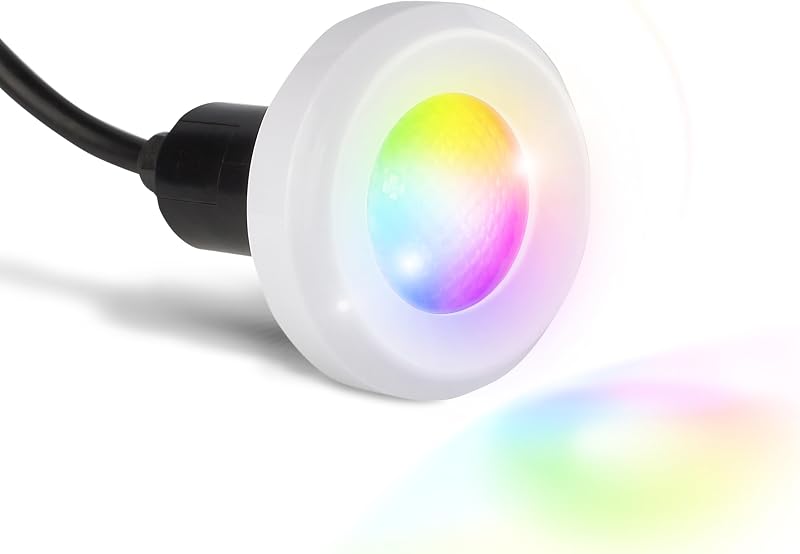 S.R.Smith Treo LED Pool Light – 12 Volt White | Color-Changing Underwater Lighting for Inground Pools and Spas, Compatible with PoolLUX Light Control