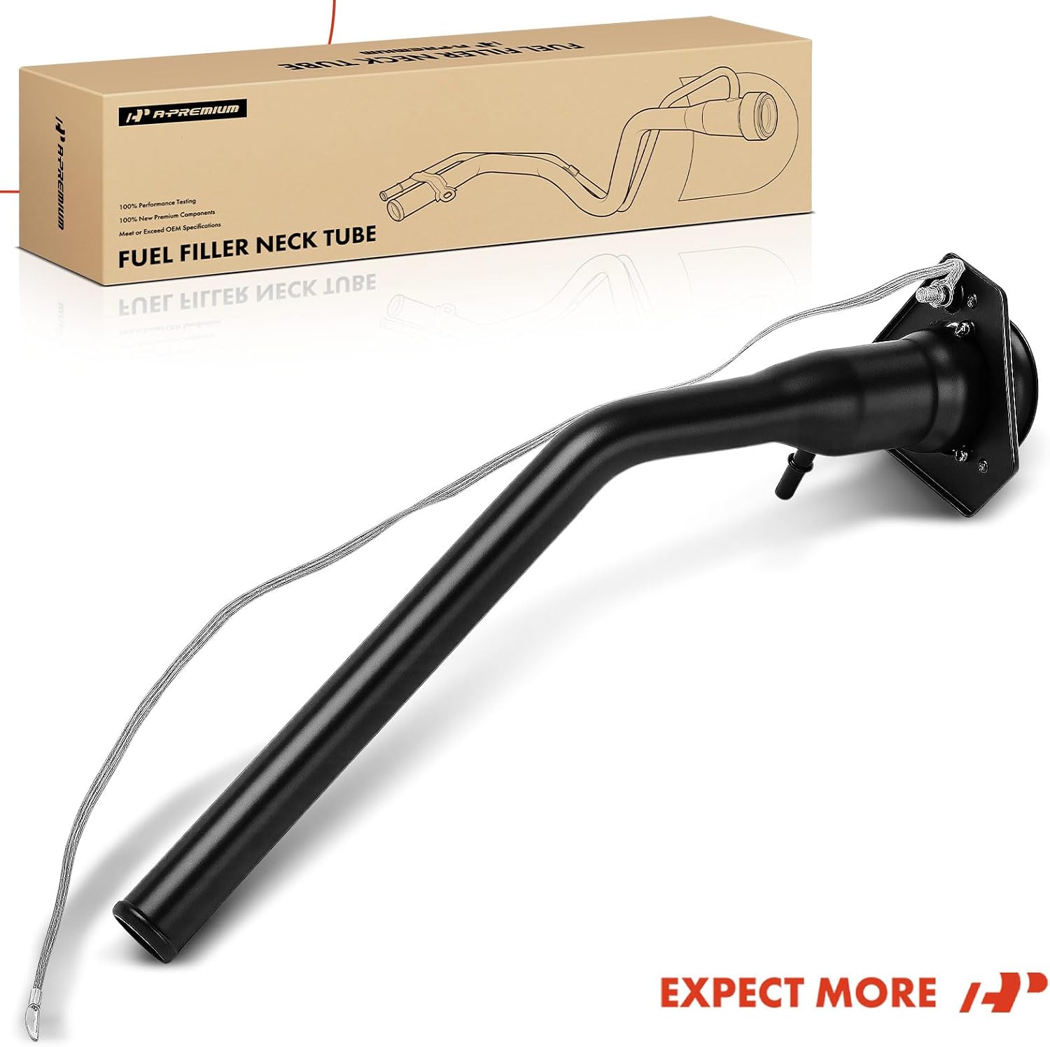 A-Premium Fuel Tank Filler Neck Pipe Hose Compatible with GMC Savana 1500 2500 3500 & Chevrolet Express 1500 2500 3500