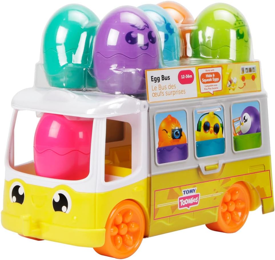 Tomy Toomies Egg Bus โ Fun & Engaging Toy for Imaginative Play, Perfect for Toddlers & Kids, Encourages Learning & Development