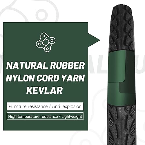 Miniatura 5 de BWSHLF 700x23c25c28c35c Road Bike Tire, Folding Bead Replacement Cycling Bicycle Tires Black Durable 2 Pack