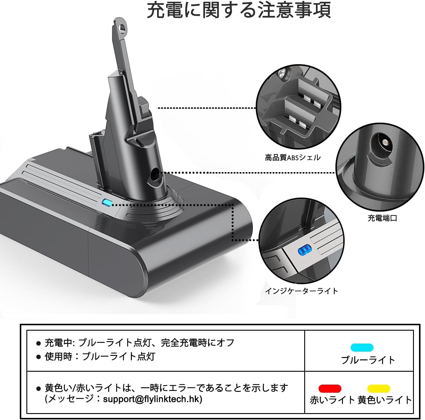 Amazon.co.jp: FLYLINKTECH ダイソン バッテリー v7 掃除機 交換用