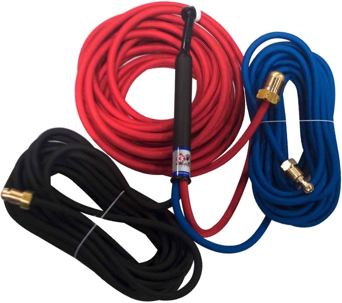 CK180 Water Cooled TIG Torch Kit, 180A, 25', 3-Pc, Super-Flex, CK1825SF
