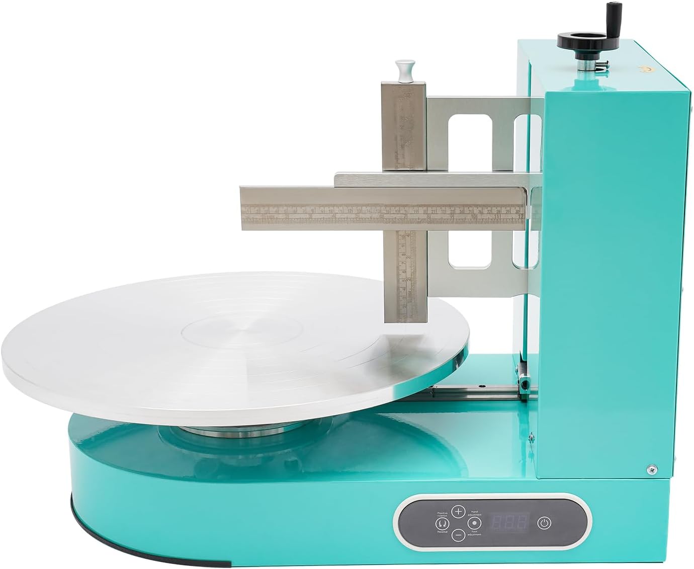 Cake Cream Spreading Machine 4-16in Cake Smooth Coating Decoration Machine, 90-220V 200W Cake Butter Cream Spreading Machine w/LCD Display, Automatic Cake Decorating Spatula Adjustable Scraper, Green