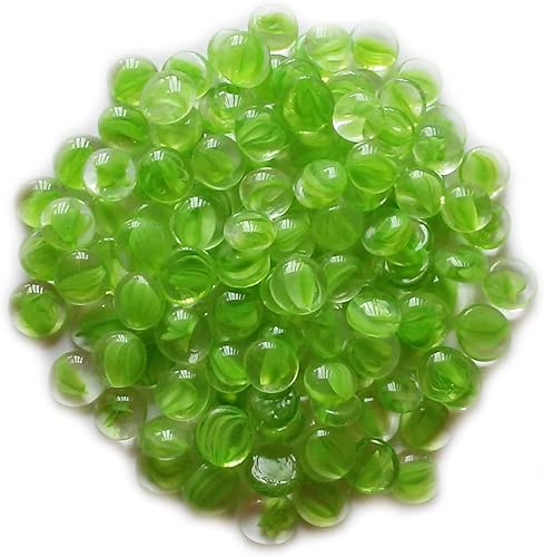 Miniatura 6 de Gemas de vidrio - Rellenos de jarrones - Rellenos de acuario (5 libras, blanco ópalo mediano)