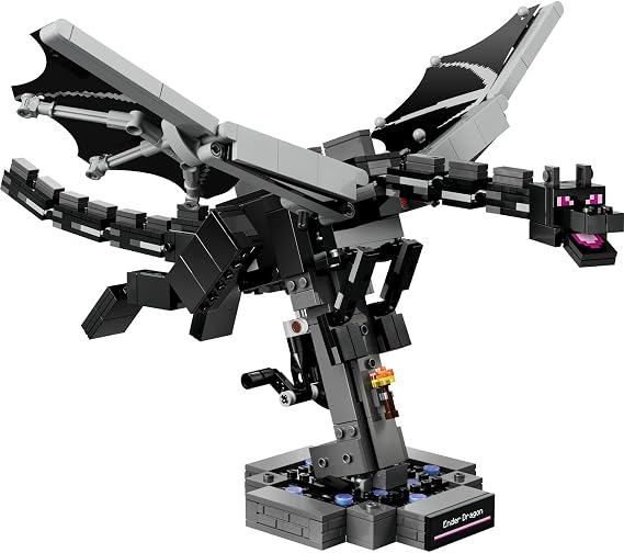LEGO Minecraft Ender Ejderhası 21595 – 10 Yaş ve Üzeri Kız ve Erkek Çocuklar için Oyun İçi Eşya İçeren Duruşu Ayarlanabilir Yaratıcı Oyuncak Yapım Seti, Çocuklar için Yaratıcı Hediye Fikri (710 Parça)