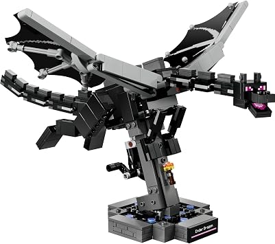 LEGO Minecraft Ender Ejderhası 21595 – 10 Yaş ve Üzeri Kız ve Erkek Çocuklar için Oyun İçi Eşya İçeren Duruşu Ayarlanabilir Yaratıcı Oyuncak Yapım Seti, Çocuklar için Yaratıcı Hediye Fikri (710 Parça)