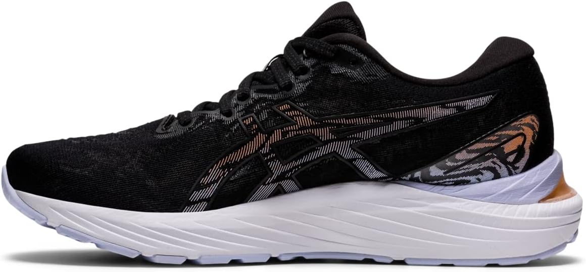 ASICS Women's Gel-Cumulus 23 Mesh Knit Running Shoes 5 Black/Sun Peach