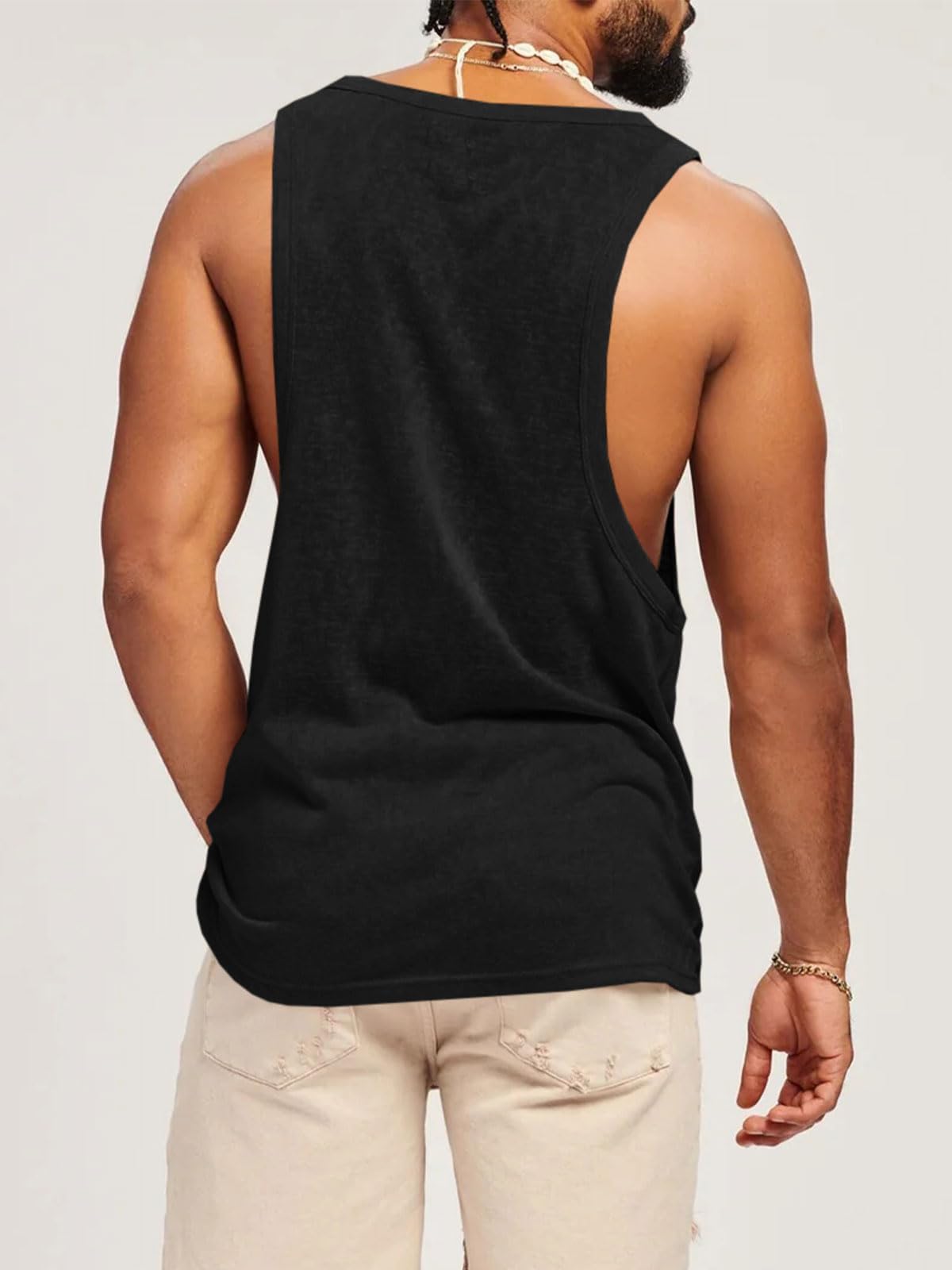 Runcati Tank Top męski podkoszulek bez rękawów, koszulka mięśniowa, fitness, siłownia, trening, sport, podkoszulek męski, bawełna, kulturystyka, luźna koszulka