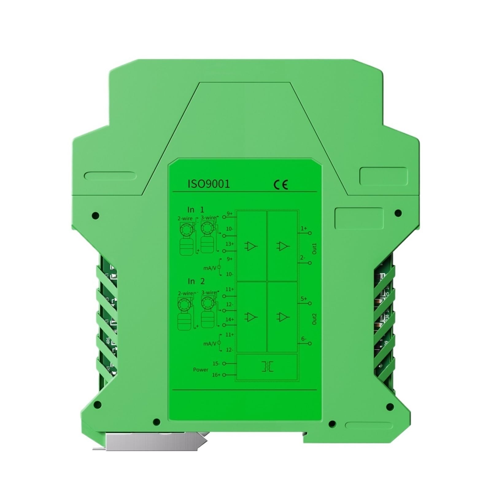Convertisseur de signal analogique 4-20mA 0-10V isolateur galvanique pour rail DIN 24V